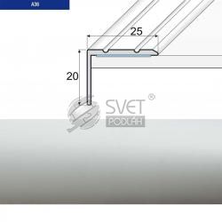 SCHODOVY PROFIL STRIEBRO SAMOLEPIACI 2,7 A36